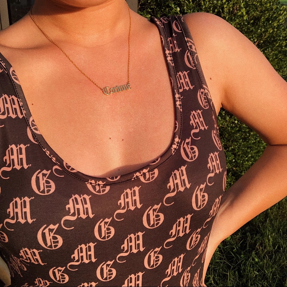 Missguided monogram bodysuit